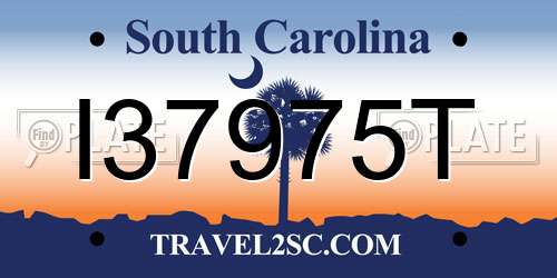 I37975T South Carolina License Plate
