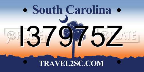 I37975Z South Carolina License Plate