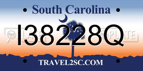 I38228Q South Carolina License Plate