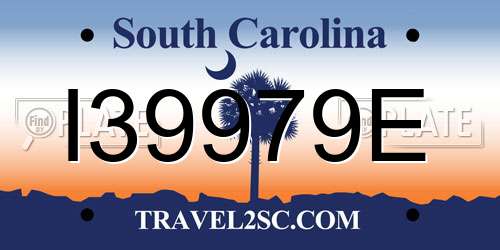 I39979E South Carolina License Plate