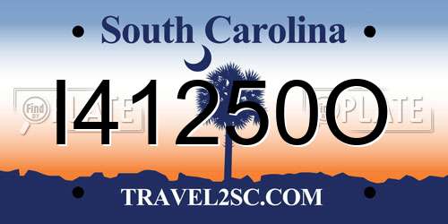 I41250O South Carolina License Plate