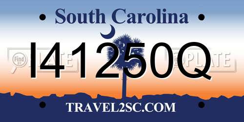 I41250Q South Carolina License Plate