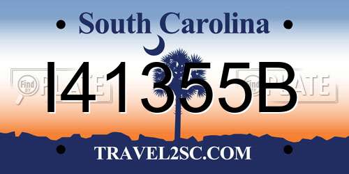 I41355B South Carolina License Plate