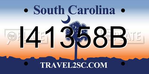 I41358B South Carolina License Plate