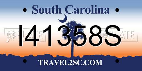 I41358S South Carolina License Plate
