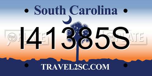 I41385S South Carolina License Plate