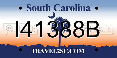 I41388B South Carolina License Plate
