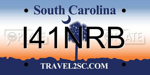 I41NRB South Carolina License Plate