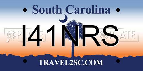 I41NRS South Carolina License Plate