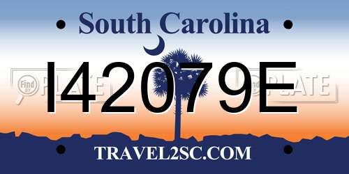 I42079E South Carolina License Plate