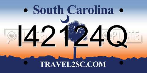 I42124Q South Carolina License Plate