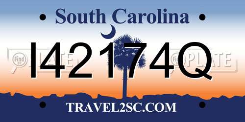 I42174Q South Carolina License Plate