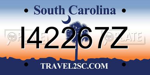 I42267Z South Carolina License Plate