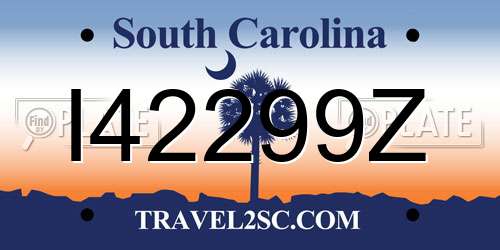 I42299Z South Carolina License Plate