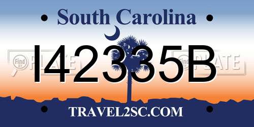 I42335B South Carolina License Plate