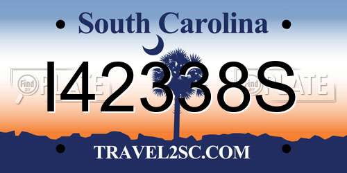 I42338S South Carolina License Plate