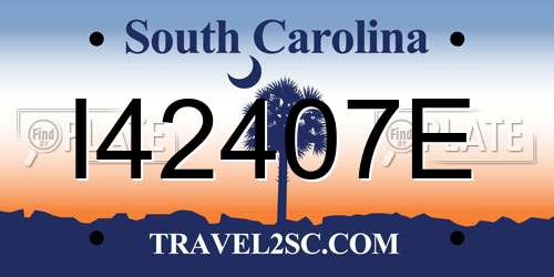 I42407E South Carolina License Plate