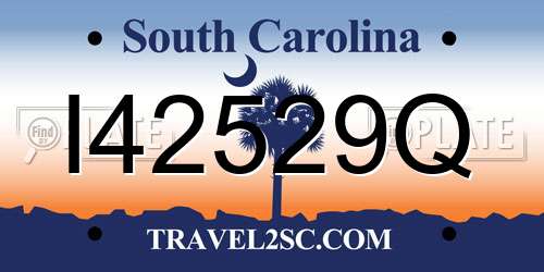 I42529Q South Carolina License Plate