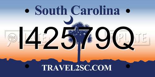 I42579Q South Carolina License Plate