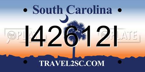 I42612I South Carolina License Plate