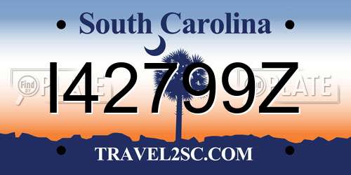 I42799Z South Carolina License Plate