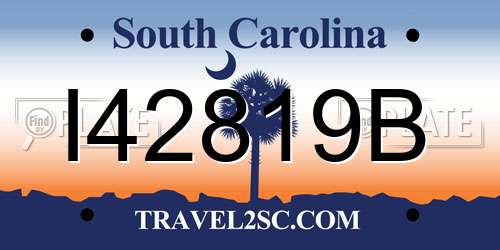 I42819B South Carolina License Plate