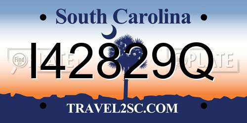 I42829Q South Carolina License Plate