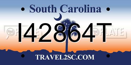 I42864T South Carolina License Plate