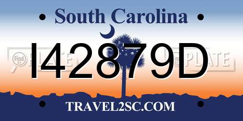 I42879D South Carolina License Plate