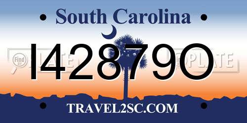 I42879O South Carolina License Plate