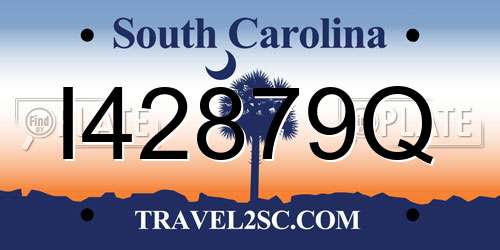 I42879Q South Carolina License Plate