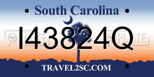 I43824Q South Carolina License Plate