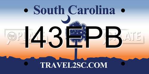 I43EPB South Carolina License Plate
