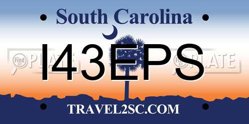 I43EPS South Carolina License Plate