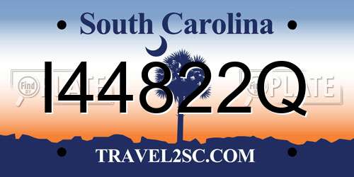 I44822Q South Carolina License Plate