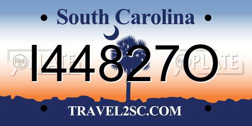I44827O South Carolina License Plate