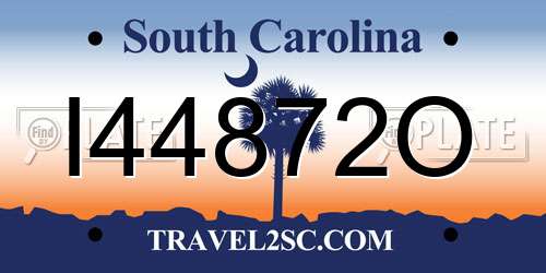 I44872O South Carolina License Plate