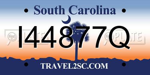 I44877Q South Carolina License Plate