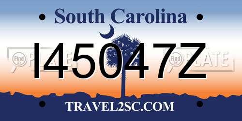 I45047Z South Carolina License Plate