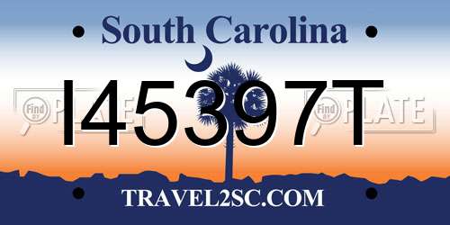 I45397T South Carolina License Plate