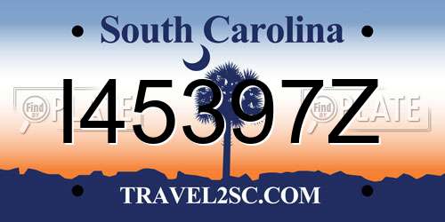 I45397Z South Carolina License Plate