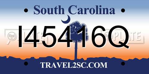 I45416Q South Carolina License Plate