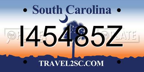 I45485Z South Carolina License Plate