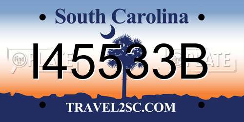 I45533B South Carolina License Plate