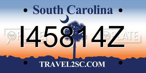 I45814Z South Carolina License Plate