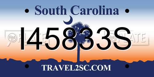 I45833S South Carolina License Plate