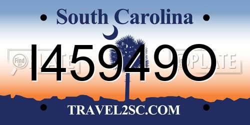 I45949O South Carolina License Plate