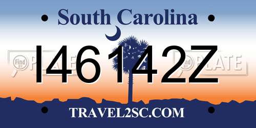 I46142Z South Carolina License Plate