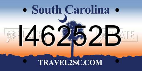 I46252B South Carolina License Plate