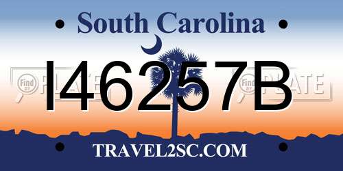I46257B South Carolina License Plate